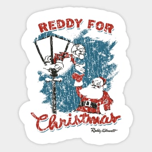 VINTAGE RETRO STYLE - Reddy Kilowatt FOR CHRISTMAS 70s Sticker